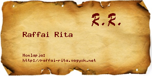 Raffai Rita névjegykártya